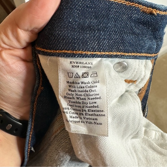 Everlane Dark Wash Straight Leg Jeans - Picture 6 of 7